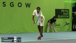 Ramkumar Ramanathan vs Daniel Masur : ATP Murray Trophy - Glasgow QF