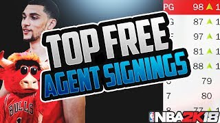 SIGNING THE 2 BEST PLAYERS IN THE NBA! REBUILDING THE BULLS! NBA 2K18