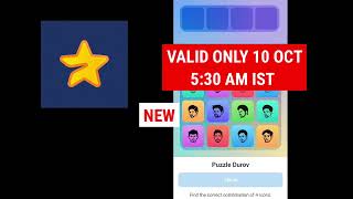 10 October Major puzzle durov Solved Today | How To Apply New Combo