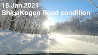 [4K] 18.Jan.2021 志賀高原 ShigaKogen Road condition