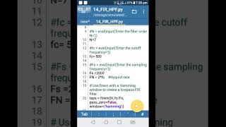 DSP USING PYTHON Pydroid3 2