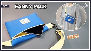 DIY Easy Fanny Pack / Waist bag / sling bag / bum bag sewing tutorial [Tendersmile Handmade]