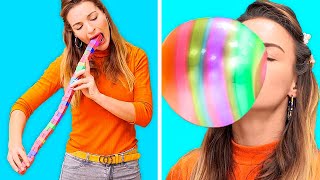 100 LAYERS OF GUM CHALLENGE! || Funny Challenges And Awkward Moments by 123 Go! Genius