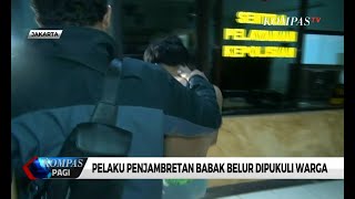 Pelaku Penjambretan Babak Belur Dipukuli Warga