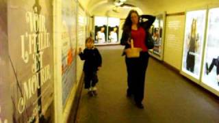 Entering the Porte Maillot Metro station