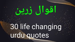 aqwal e zareen in urdu  30 life changing urdu quotes   motivational quotes.
