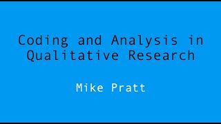 Coding and Analysis in Qualitative Research