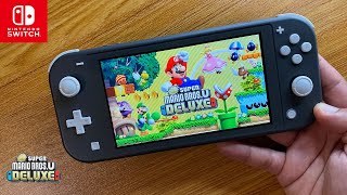 New Super Mario Bros. U Deluxe Nintendo Switch Lite Gameplay