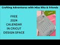 FREE 2024 Calendar in Cricut Design Space with Binding Option