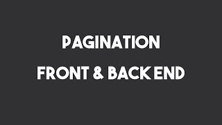 Pagination Tutorial with React & Express