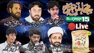 Live Majlis E Aza 15 Muharram | Zakir Ijaz Hussain Jhandvi | Zakir Zain Abbas Jeewan | 2022 - Okara.