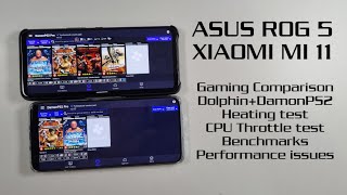 ROG 5 vs Xiaomi Mi 11 Gaming comparison/Emulation/CPU Throttle test/heating/Antutu/Snapdragon 888