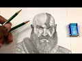 How To Draw Kratos: Step by Step - God Of War (TWO PENCILS)