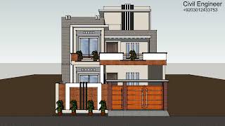 (30 x 60 feet) Home Design | 3d elevation  | 1800 sft | House in Pakistan.