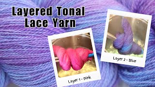 Dyeing Lace Weight Yarn, Layered Tonal Non-Superwash Yarn (Dyepot Weekly 560)