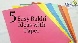 5 Easy Rakhi Ideas with Paper | Quick \u0026 Simple Rakhi ideas | Rakhi making ideas under rs 10/-