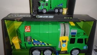 DICKIE TOYS LARGE Vs MINI RECYCLE GARBAGE TRUCK