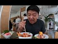 Korean SASHIMI NOODLES & Hamburger Steak BBQ in South Korea