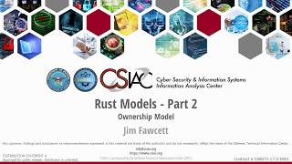 CSIAC Podcast - Ownership Model - Rust Models Part 2
