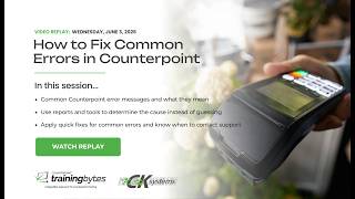 [REPLAY] June 3, 2026 - How to Fix Common Errors in NCR Counterpoint