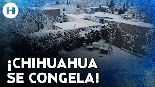 ¡Nevadas y frío extremo! Al menos 32 municipios de Chihuahua en alerta por temperaturas de –13°