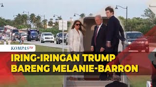 Iring-iringan Trump Bareng Melanie dan Barron, Jelang Hari Pelantikan