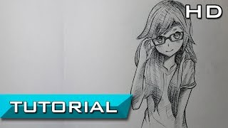 Cómo Dibujar una chica Manga o Anime a Lápiz Paso a Paso - Tutorial Fácil