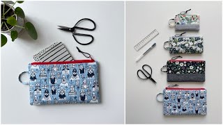 HUDSON POUCH (four sizes) ~ learn to sew this beginner-friendly zipper pouch #sewing #sotakhandmade