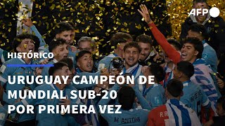 Uruguay campeón de un Mundial de fútbol Sub-20 por primera vez | AFP