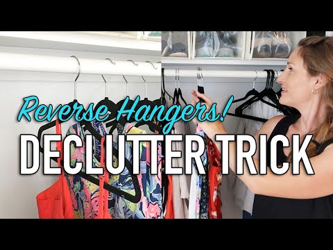 Declutter your closet this fall with the reverse hanger trick