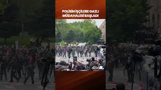 1 Mayıs'ı Taksim'de kutlamak isteyen işçilere polisin gazlı müdahalesi #shorts