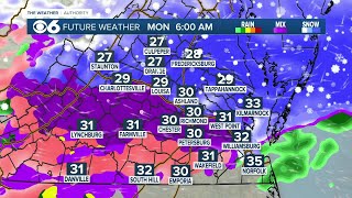 Updated hour-by-hour look at winter storm Sunday into Monday