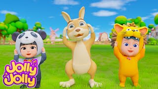 New Animal Song - Head shoulders knees and toes + More | Jolly Jolly - Learn and Play Nursery Rhymes