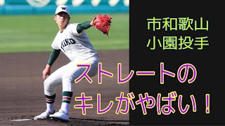 選抜高校野球　市和歌山　小園投手　ピッチング！