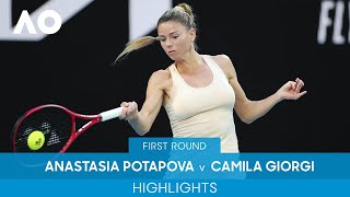 Anastasia Potapova v Camila Giorgi Highlights (1R) | Australian Open 2022