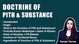 Doctrine of Pith and Substance | Doctrine of Territorial Nexus | FN Balsara | Case Laws