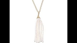 Rarities Cultured Pearl and Zircon Tassel Pendant