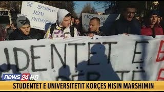 Nis protesta e të rinjve në Korçë, studentë dhe gjimnazistë drejt hyrjes së qyte