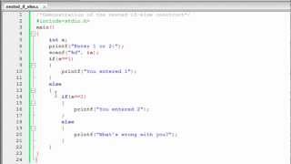 C Programming Tutorial - 20: Nested if-else Statement