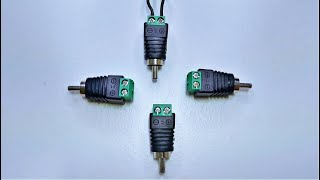Speaker Wire Cable To Audio Male RCA Connector Adapter - Unboxing & Testing