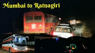 #MSRTC SLEEPER/SEATER BUS | MUMBAI TO RATNAGIRI FULL BUS JOURNEY | KASHEDI GHAT | TURBO WHISTLE!!