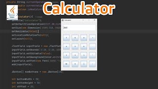 Creating a simple Calculator in JAVA | JAVASWING Tutorial | Chilly Code