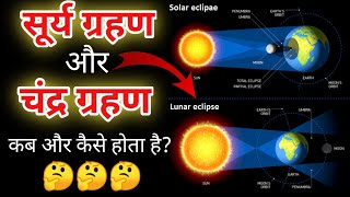 सूर्यग्रहण या चंद्रग्रहण कैसे और क्यों होते है | How and Why Eclipses Occur in Hindi | Facts Knowing