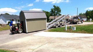 Getting a shed delivered and installed!