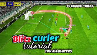 Blitz curler tutorial | How to curl shot in Efootball 2024 mobile