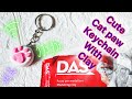 Cute cat paw keycha with clay |clay art @hashcreativestudio86