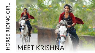 Meet Krishna - Viral Horse Riding Girl !!!!! | Kerala Girl Rides Horse to School