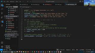 Python Programming - Module 1 Lab 3 & Assignment (mortgage calculator) - Spring 2024 Term 2