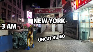 What's REALLY Happening in New York at 3 am? 4K Walking Tour