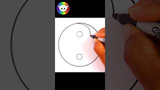 How to Draw the Yin-Yang Symbol Very Easy | kolay çizim | #shorts